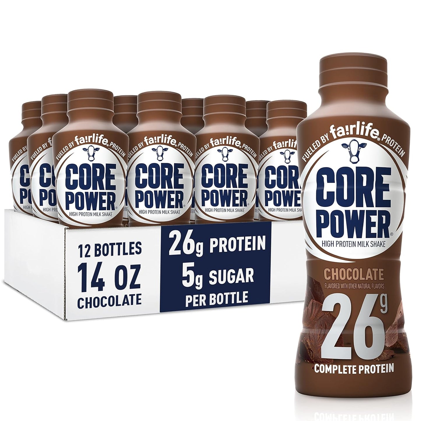 Elite High Protein Shake .26g/42g Bottle. 14oz. 12 Pack！
