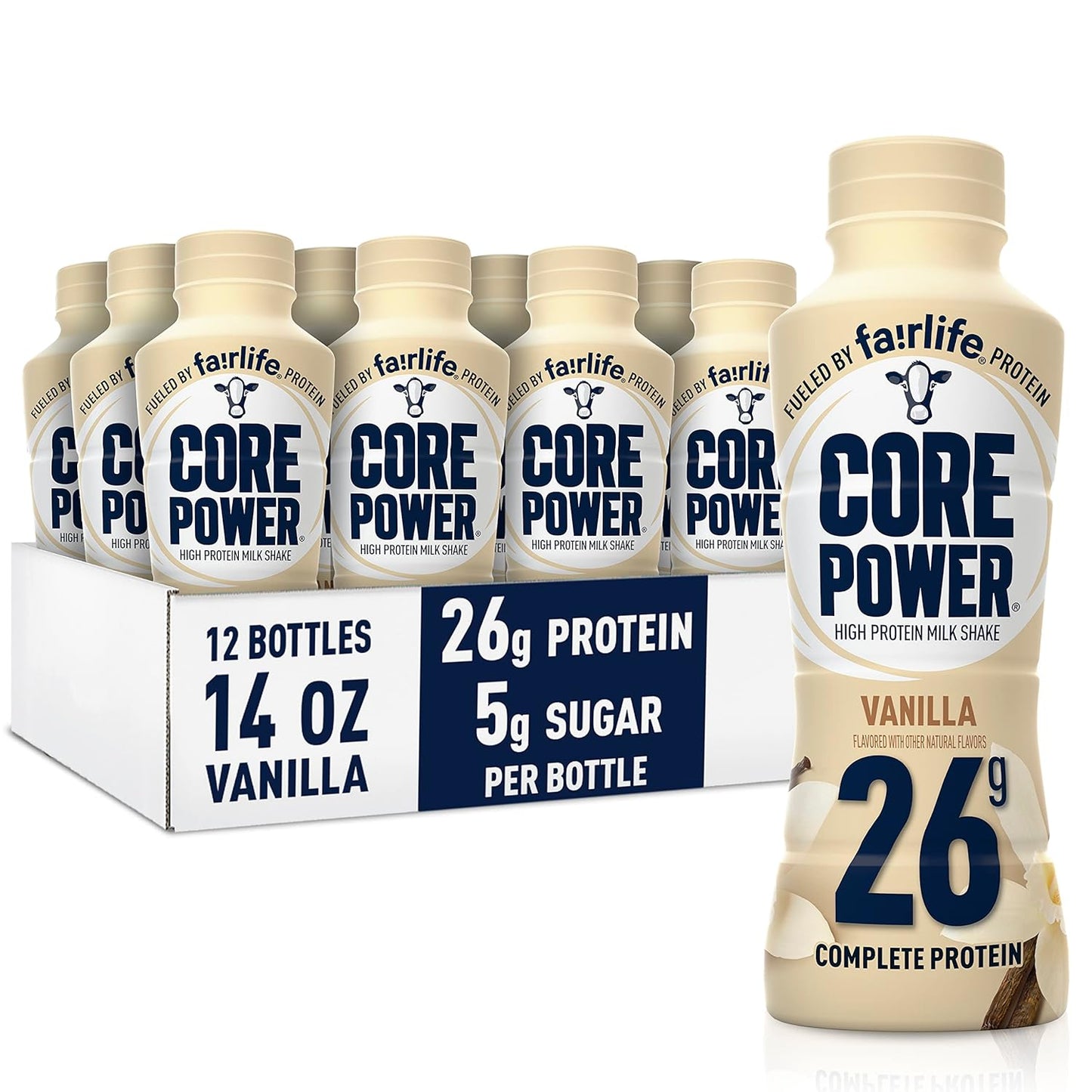 Elite High Protein Shake .26g/42g Bottle. 14oz. 12 Pack！